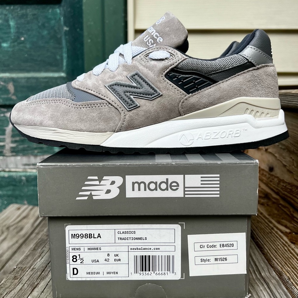 New Balance 998 - Size 8.5 - USA Light Grey 🇺🇸
